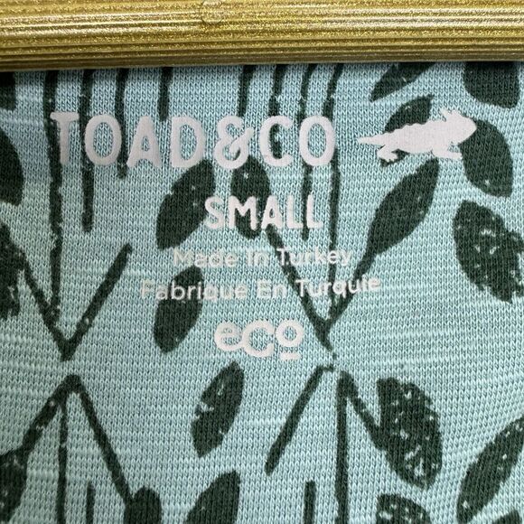 Toad & Co Rosemarie Dress Size S Organic Cotton Blend Cap Sleeve V-Neck Green - Picture 8 of 10